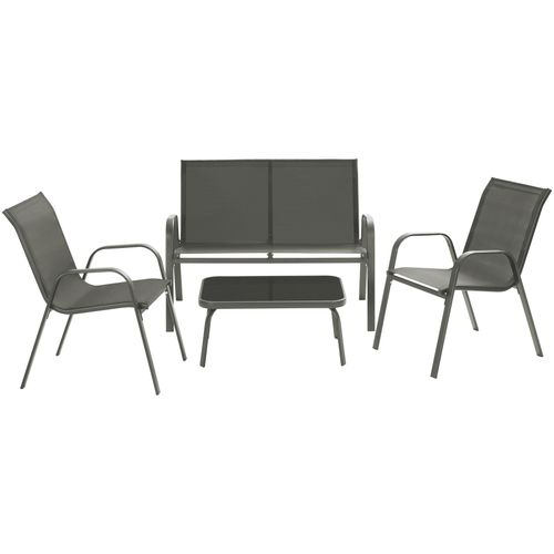 Ensemble De Sièges Gris Anthracite  70 X 111 X 83 Cm