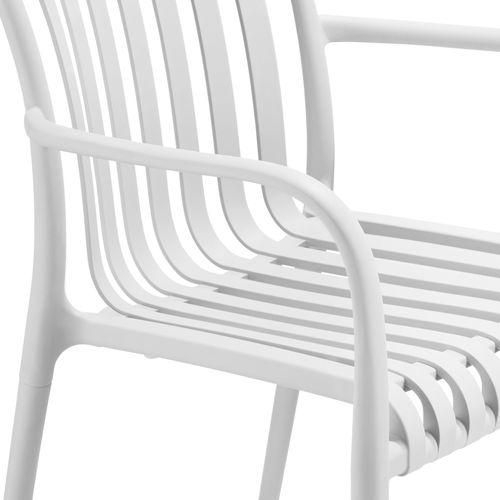 Chaises De Jardin Résistant Aux Intempéries Et Aux Uv Crème Ensemble De 6 Pièces