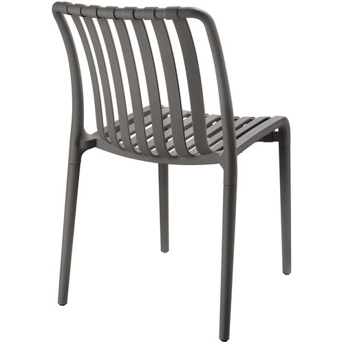 Lot 6 Chaises De Jardin Résistantes Intempéries Empilables Anthracite