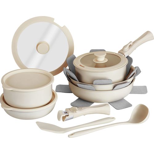 Batterie De Casseroles En Aluminium De 16 Pièces Adaptée à L'induction