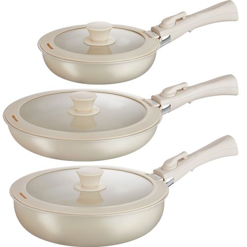 Batterie De Casseroles En Aluminium De 16 Pièces Adaptée à L'induction