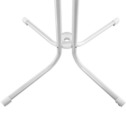 Lot De 2 Tables Hautes Pliables Rondes Avec Housse 90x110 Cm Blanc