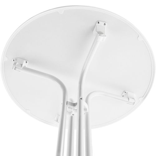 Lot De 2 Tables Hautes Pliables Rondes Avec Housse 90x110 Cm Blanc