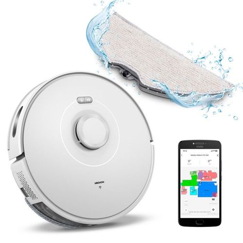 Aspirateur Laveur Robot X10 Sw - Md11782 - 120 Min - 2700 Pa - 400 Ml - Blanc