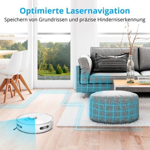 Aspirateur Laveur Robot X10 Sw - Md11782 - 120 Min - 2700 Pa - 400 Ml - Blanc