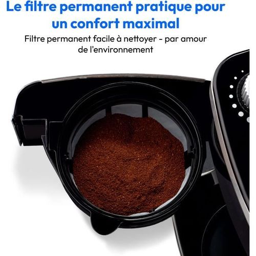 Cafetiere Filtre Digitale Avec Broyeur - 1000w - 1,5l - Silver