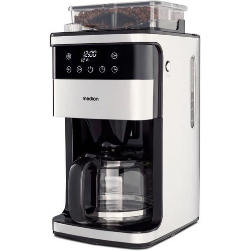 Cafetiere Filtre Digitale Avec Broyeur - 1000w - 1,5l - Silver