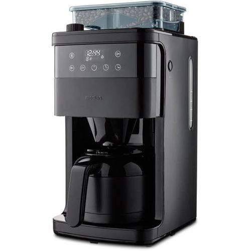 Cafetiere Filtre Digitale Isotherme Avec Broyeur - 1000w - 1,0l - Noir