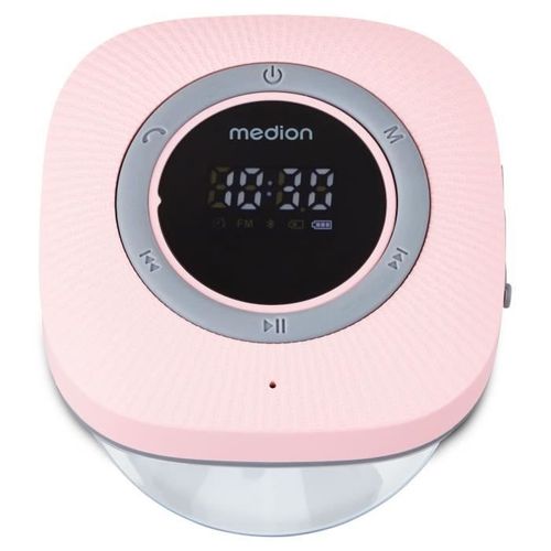 Radio De Douche - Fm - Bluetooth - Ipx6 - Ventouse De Fixation - Rose