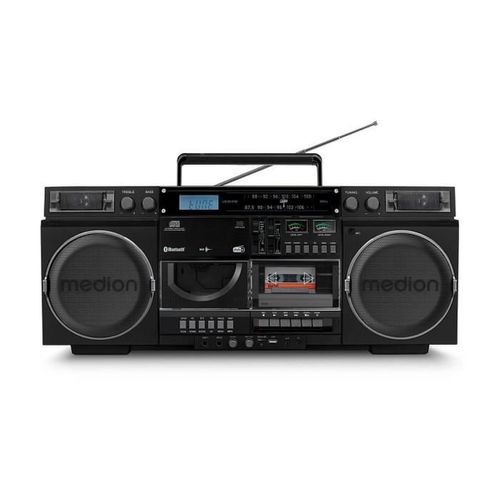 Ghetto Blaster - Vintage - Dab+ - Cd/cassette/usb/mp3 - 2x10w Rms - Noir