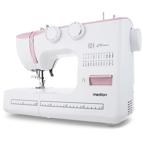 Machine à Coudre - Sm 60 - 62w - 24 Points + Points Doubles - 700 Tr/min - LED - Rose