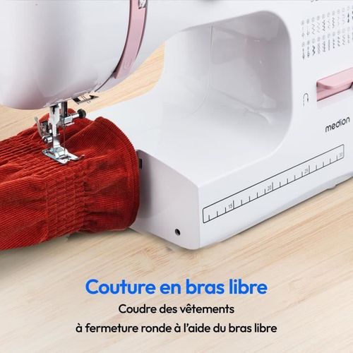 Machine à Coudre - Sm 60 - 62w - 24 Points + Points Doubles - 700 Tr/min - LED - Rose