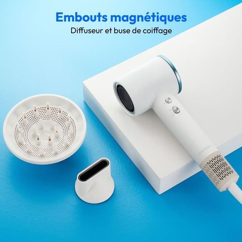 Seche-cheveux - Md19983 - 1600 W - 2 Vitesses - 85°c - Design LED - Blanc