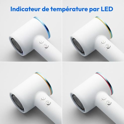 Seche-cheveux - Md19983 - 1600 W - 2 Vitesses - 85°c - Design LED - Blanc