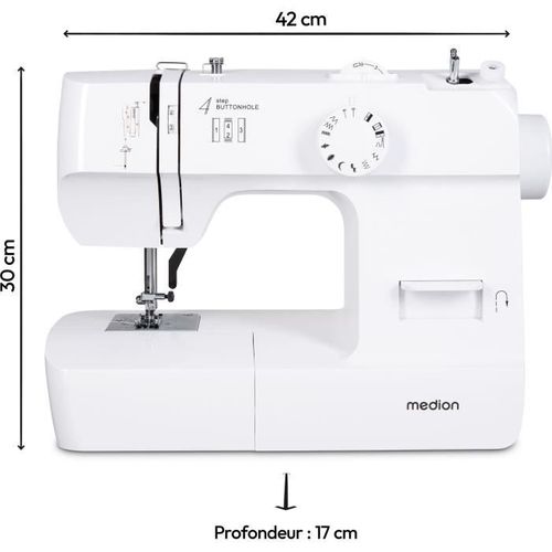 Machine à Coudre - Sm 70 - 71w - 12 Points - 700 Tr/min - LED - Blanc