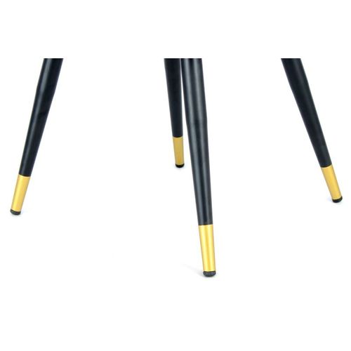 Chaise Déco En Velours "amino" 86cm Rose et Noir