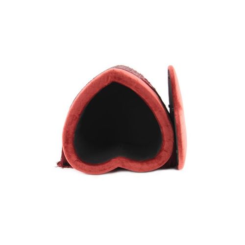 Pouf et Coffre De Rangement Avec Franges "paola" 48cm Bordeaux