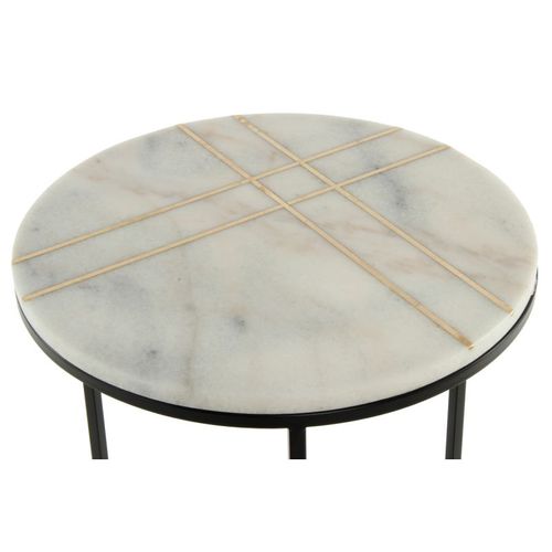 Table D'appoint En Marbre "louis" 64cm Blanc