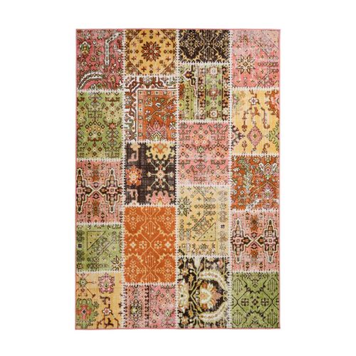 Tapis Patchwork à Poils Courts "ariya" Multicolore 80 X 150 Cm