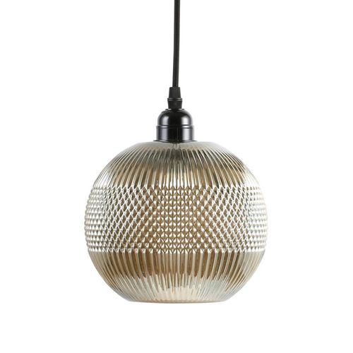 Lampe Suspension En Verre "proxima" 21cm Or