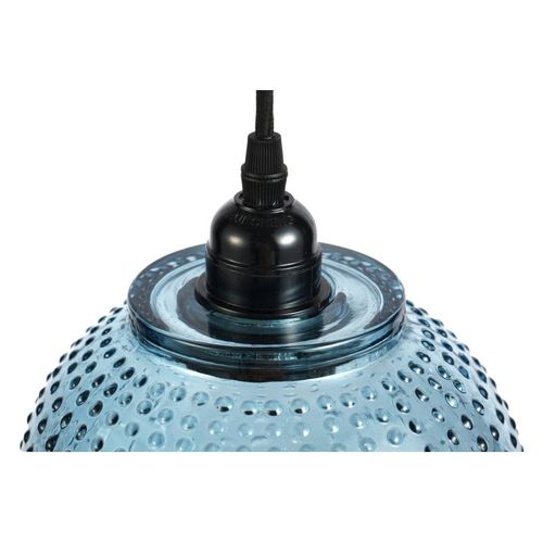 Lampe Suspension En Verre "riva" 27cm Bleu