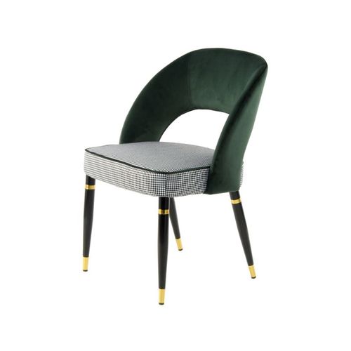 Lot De 2 Chaises En Velours "courtney" 83cm Vert et Or