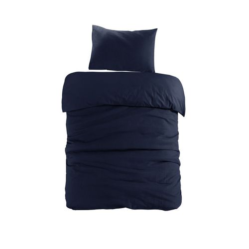 Parure De Lit 2 Pièces "carla" 140x200cm Bleu