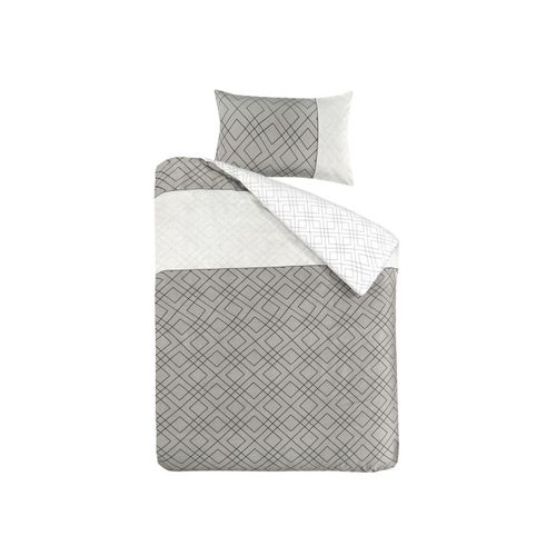Parure De Lit 2 Pièces "heather" 140x200cm Gris