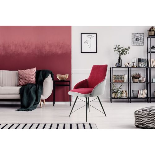 Chaise Déco "carol" 87cm Rouge