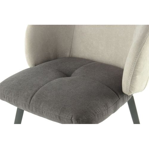 Chaise Design "carol" 82cm Gris et Crème