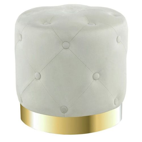 Pouf Rond Design "piano" 40cm Crème