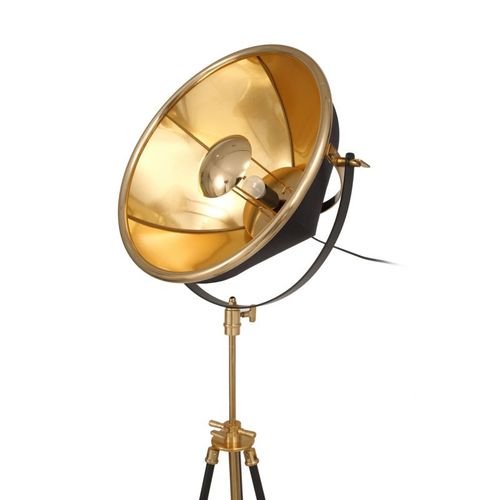 Lampadaire Design Vintage "bowie" 157cm Noir et Or