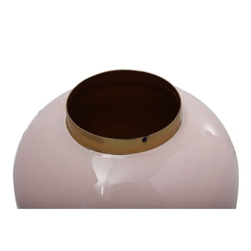 Vase Rond Déco "polko" 25cm Rose et Or