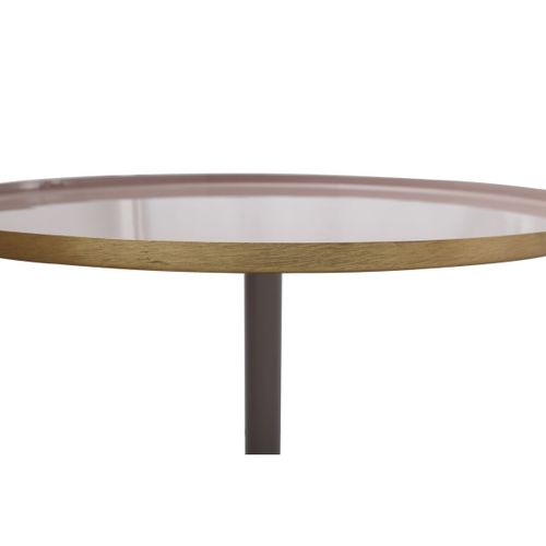 Table D'appoint Design "tami" 51cm Vieux Rose et Gris