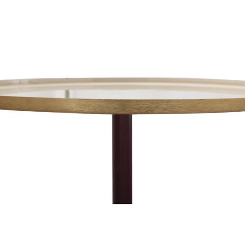 Table D'appoint Design "tami" 51cm Crème et Prune