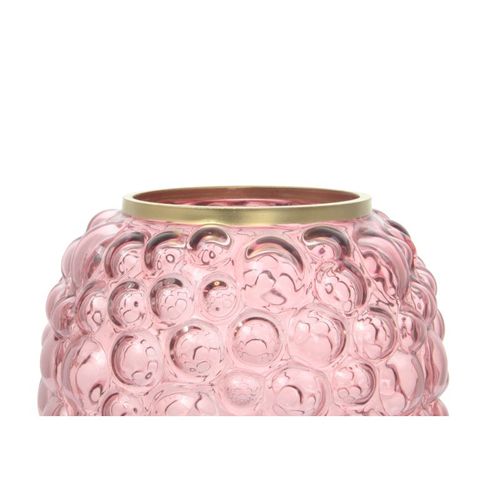 Vase En Verre Soufflé "canba" 25cm Rose