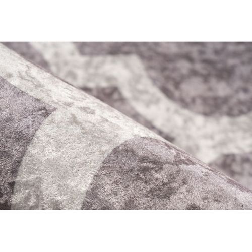 Tapis Imprimé à Poils Courts "sally" Taupe et Crème 160 X 230 Cm