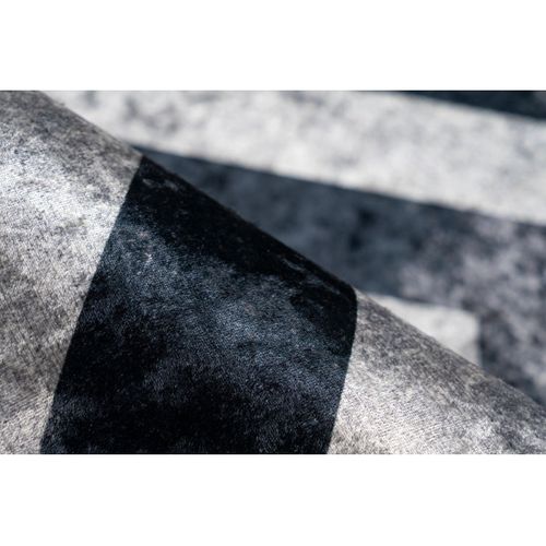 Tapis Imprimé à Poils Courts "sally" Noir et Gris 160 X 230 Cm