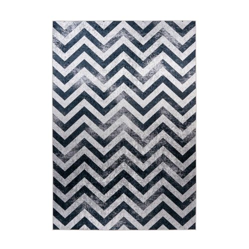 Tapis Imprimé à Poils Courts "sally" Noir et Gris 160 X 230 Cm