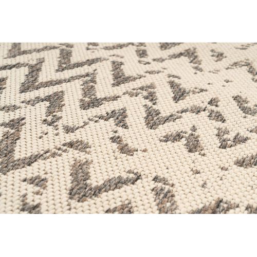 Tapis Tissé à Poils Plats "splash" Crème 120 X 170 Cm