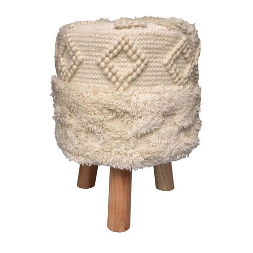 Tabouret Bohème Fait à La Main "bohist" 50cm Naturel