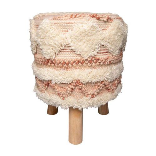 Tabouret Bohème Fait à La Main "bohist Ii" 50cm Rose