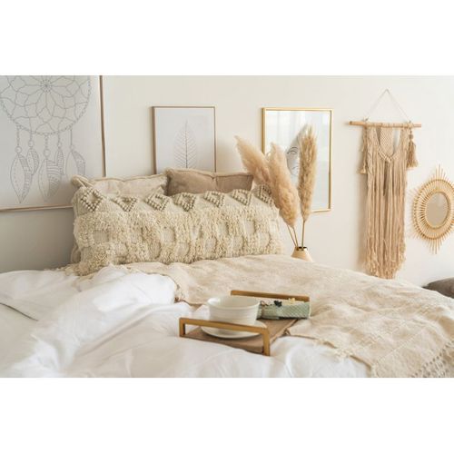 Coussin Tissé à La Main "bohist" 35x95cm Naturel