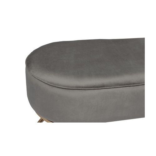 Banc Design En Velours "athea" 105cm Gris et Or