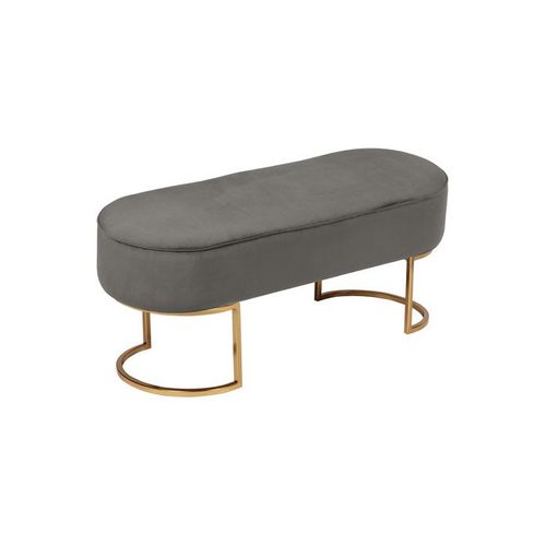 Banc Design En Velours "athea" 105cm Gris et Or