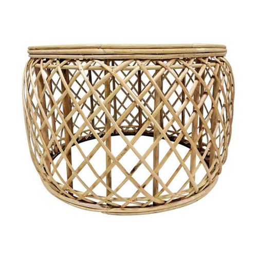 Table D'appoint En Rotin "massa" 60cm Naturel