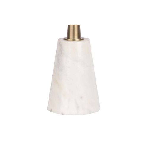 Table D'appoint Design "grant" 51cm Blanc et Or