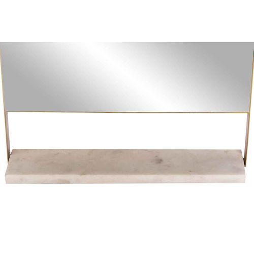 Miroir Mural et Étagère Design "doha" 69cm Blanc