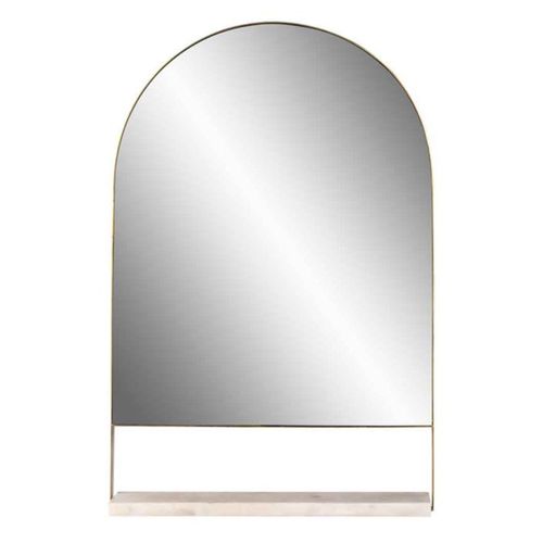 Miroir Mural et Étagère Design "doha" 69cm Blanc