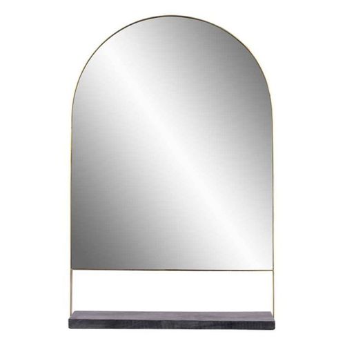 Miroir Mural et Étagère Design "doha" 69cm Noir